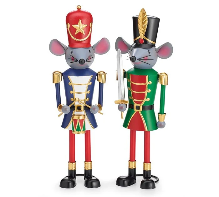 Tin Mouse King Astd Decor
