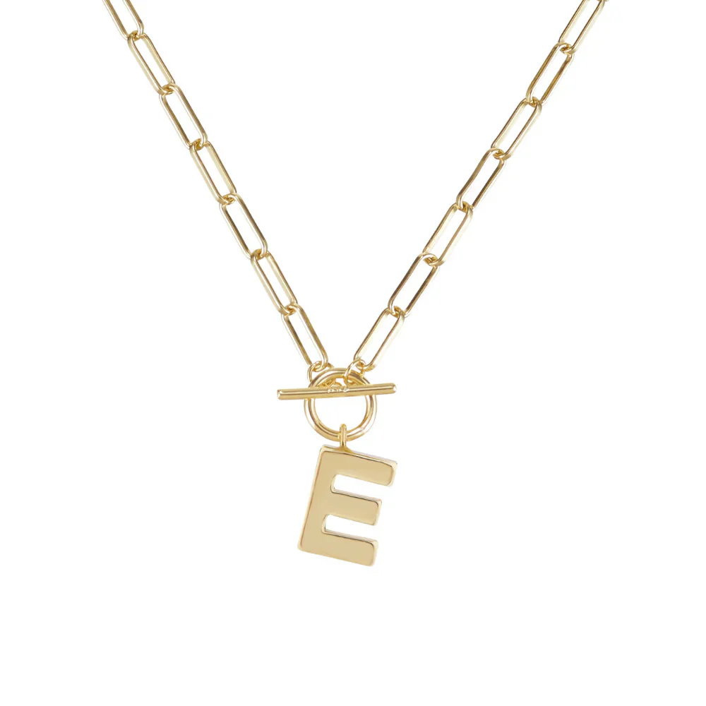 Toggle Initial Necklace Gold - Image 7