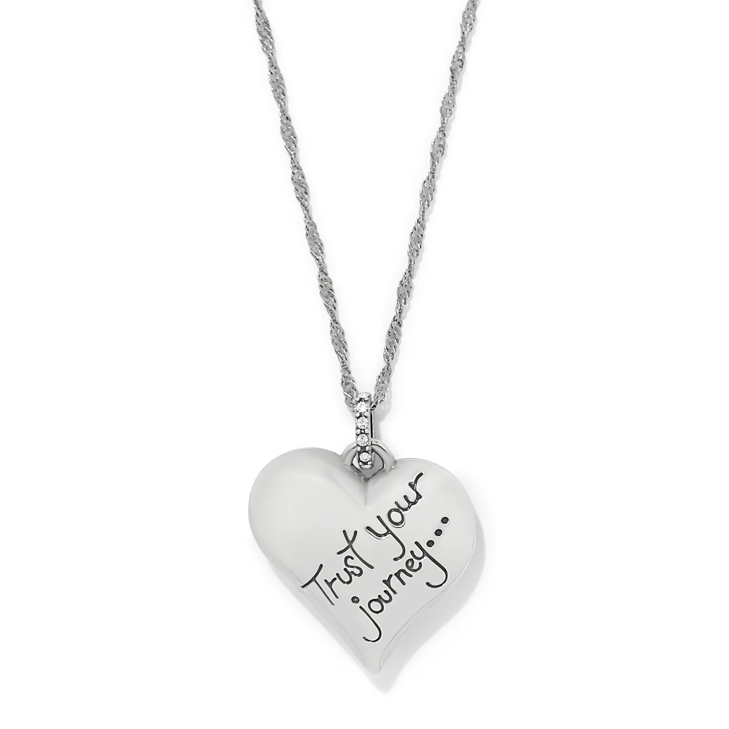 Trust Your Journey Blues Heart Necklace - Image 2