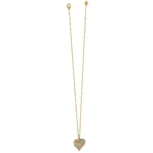 Trust Your Journey Heart Necklace - Gold - Image 3