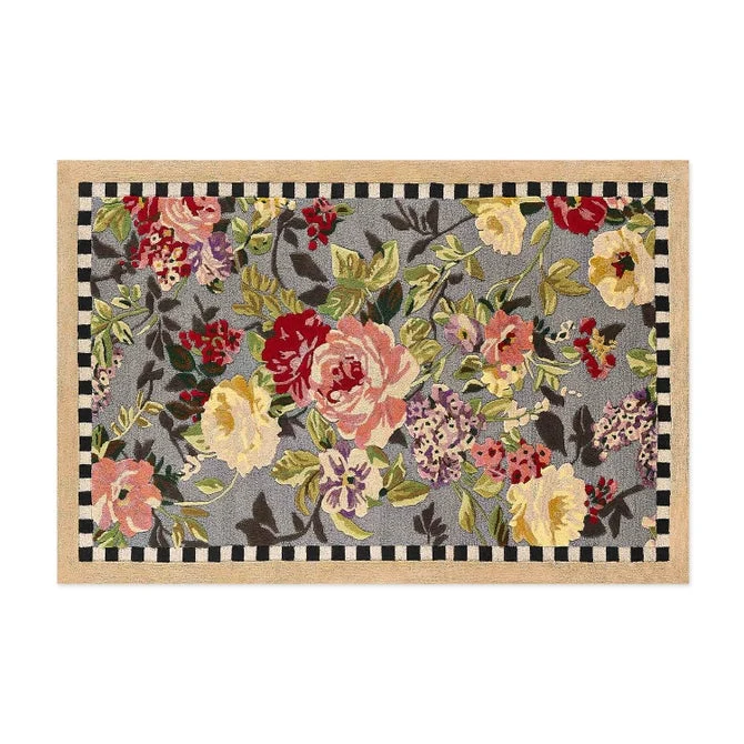 Mackenzie Childs Tudor Rose 3' X 5' Washable Rug