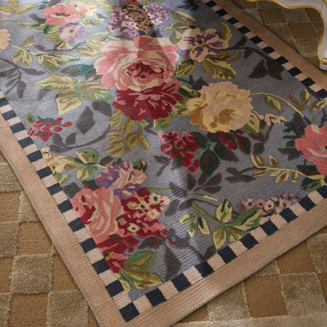 Mackenzie Childs Tudor Rose 3' X 5' Washable Rug - Image 3