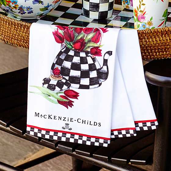 Tulip Tea Kettle Dish Towel - Image 2