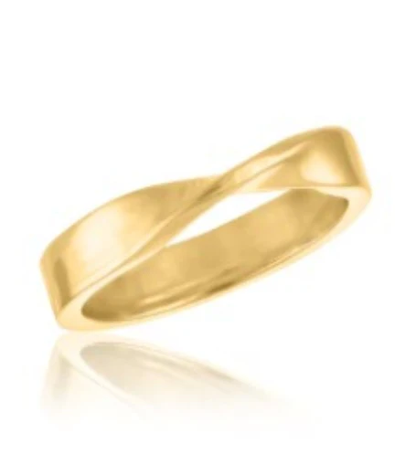 Twist Accent Gold Layers Ring