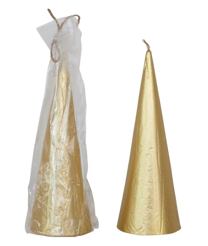 Unscented Tree Shaped Candle - Gold