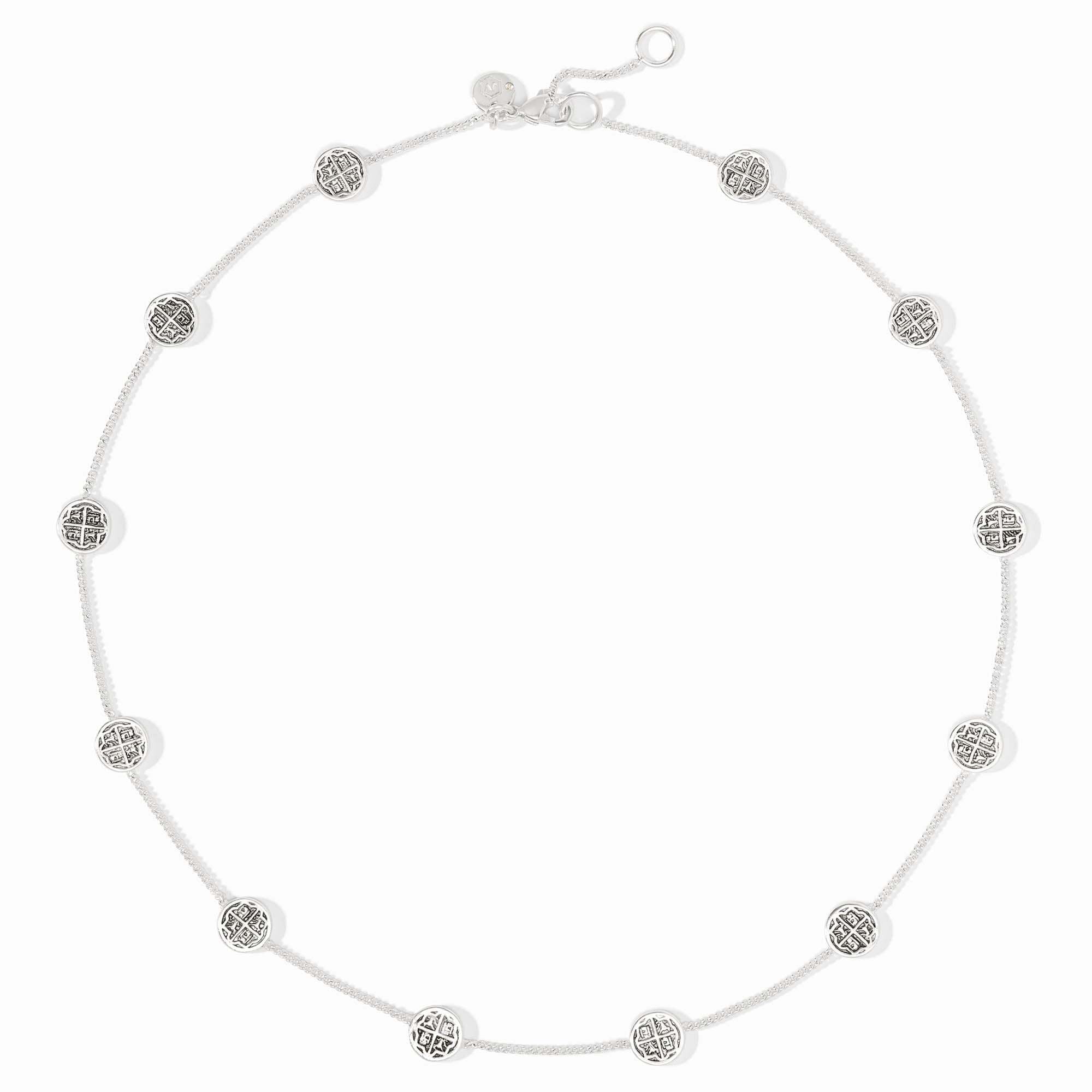Valencia Delicate Station Necklace Silver - Image 2