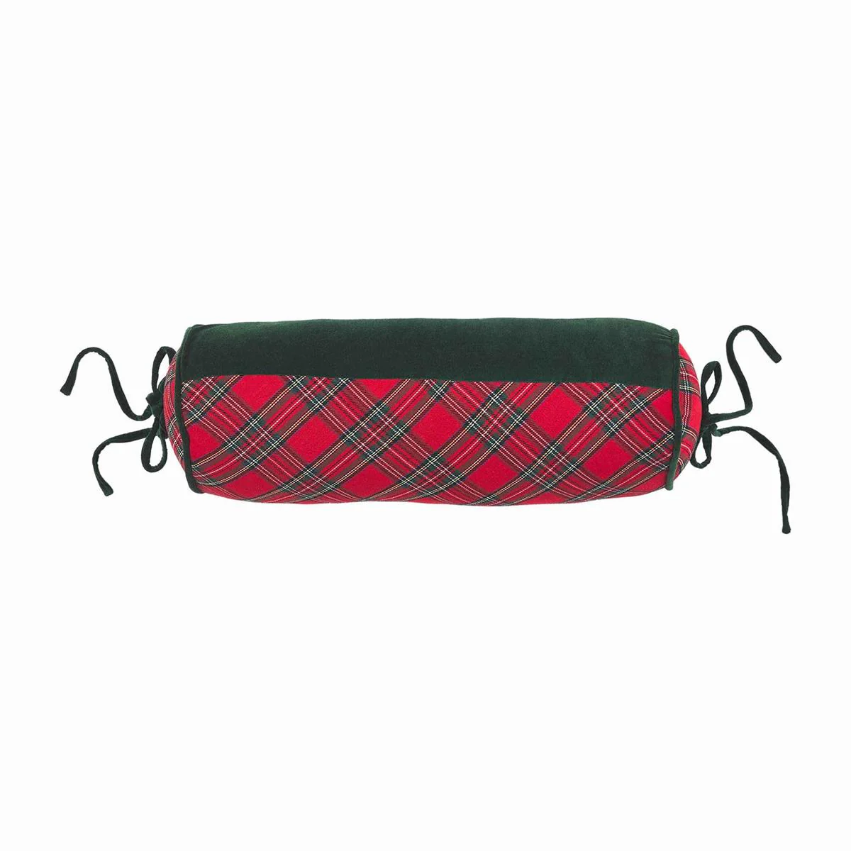 Velvet & Tartan Bolster Pillow