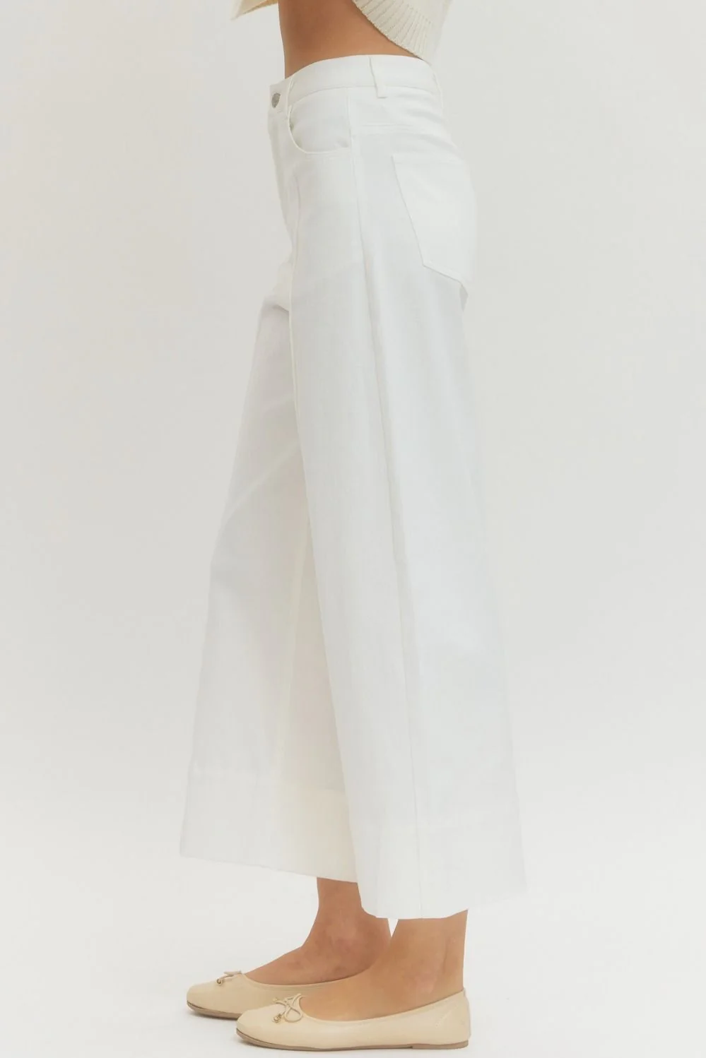 Vienna Solid Wide Leg Pants - Image 2
