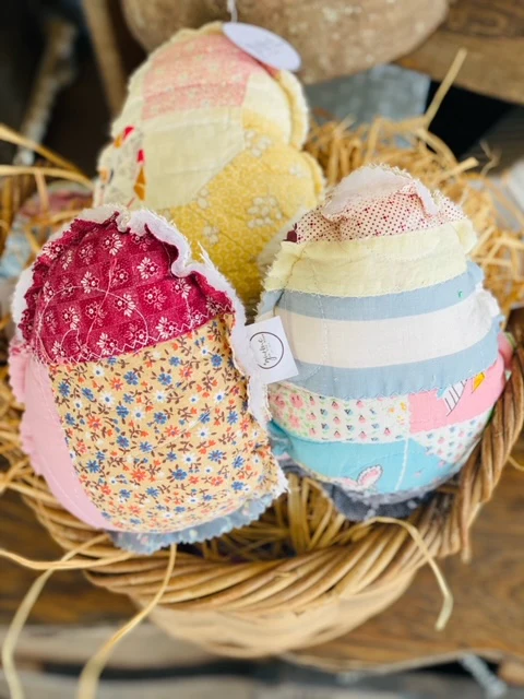 Vintage Fabric Easter Eggs