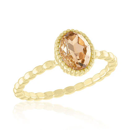 Vintage Rose Oval Gold Layers Rings - Image 3