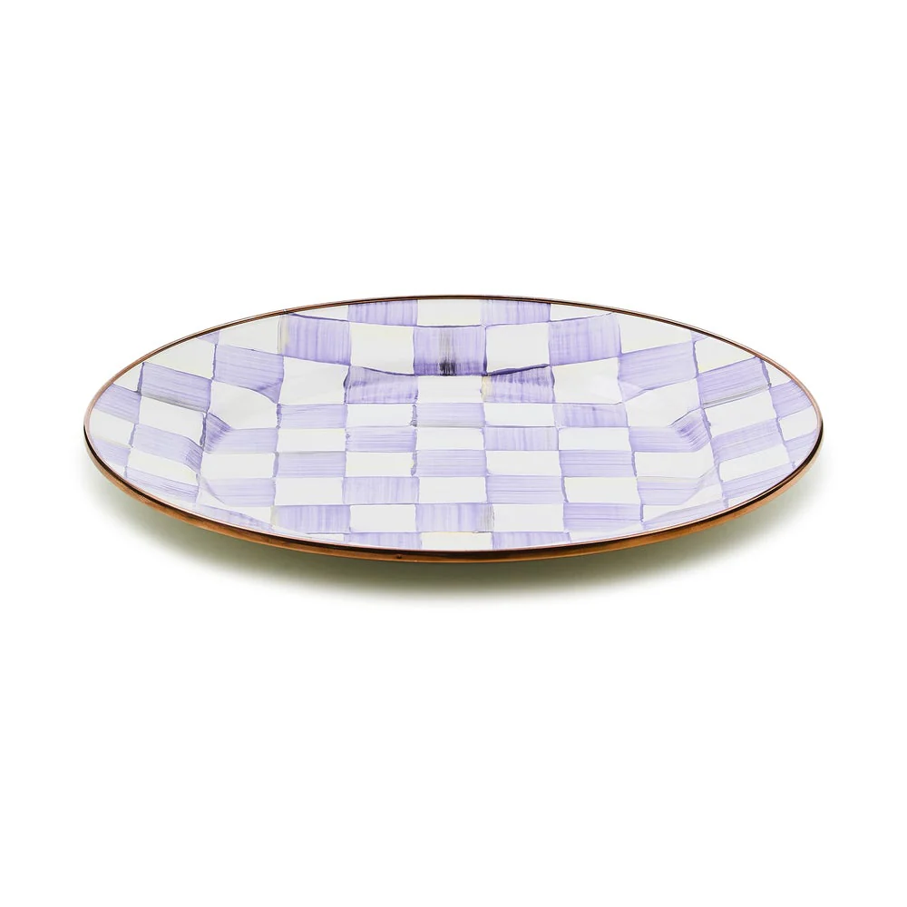Violet Check Charger/Plate - Image 2