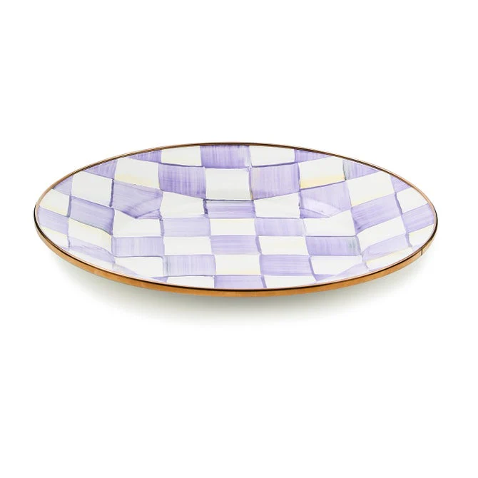 Violet Check Dinner Plate - Image 2