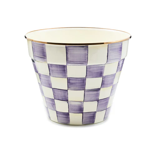Violet Check Extra Large Garden Pot