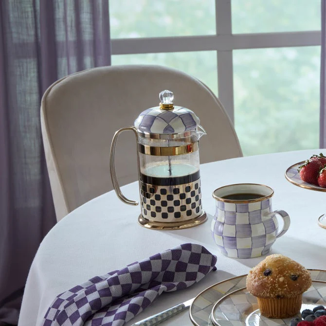 Violet Check French Press - Image 2