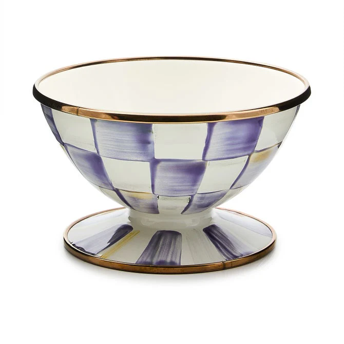 Violet Check Ice Cream Dish