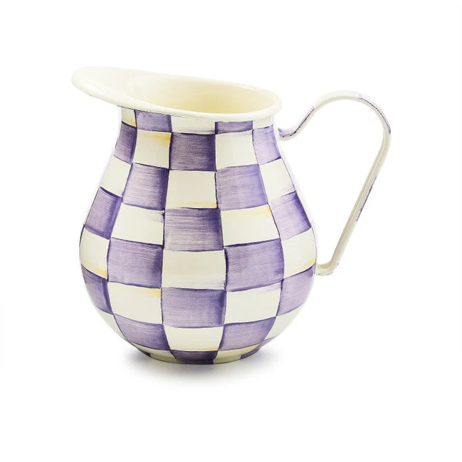 Violet Check Pitcher