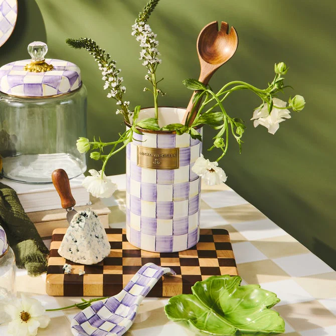 Violet Check Utensil Holder - Image 2