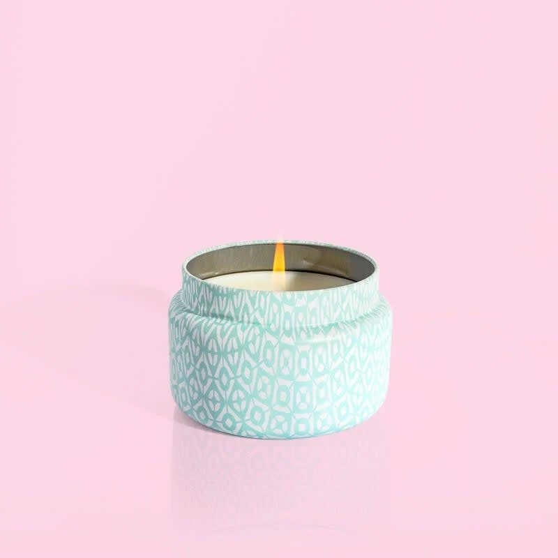 Volcano Aqua Printed Tin Travel Candle - Image 3