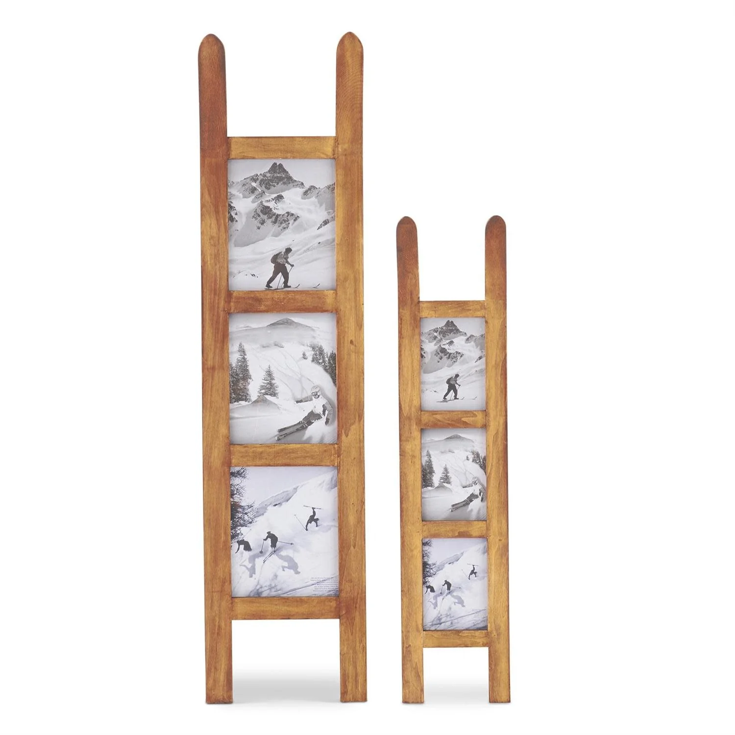 Wall Hanging Wood Sled Photo Frames