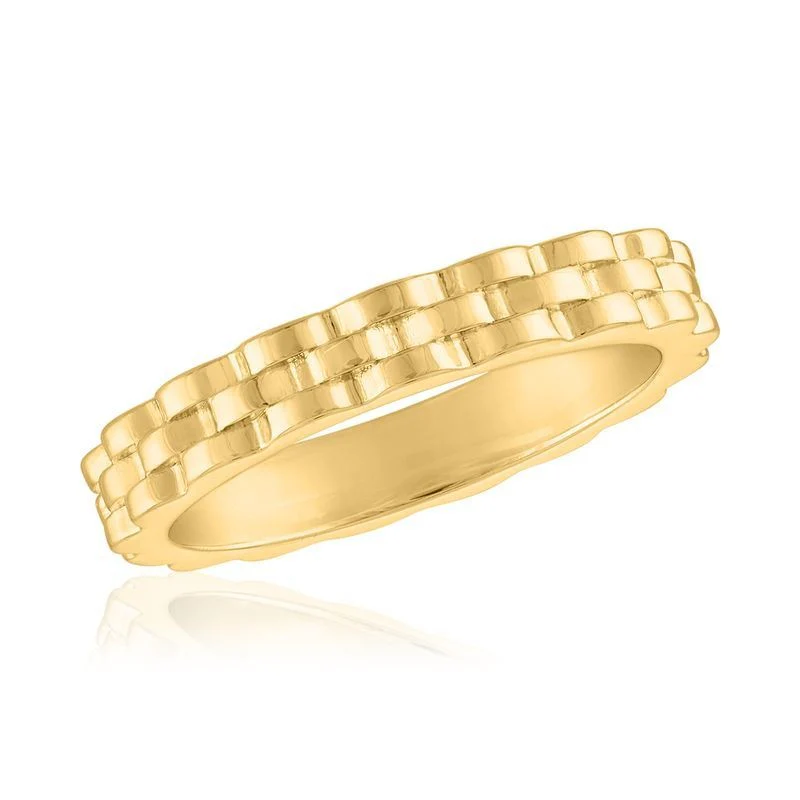 Watch Band Gold Layers Ring - Image 2