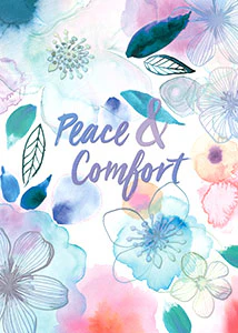 Watercolor Flower Comfort Card