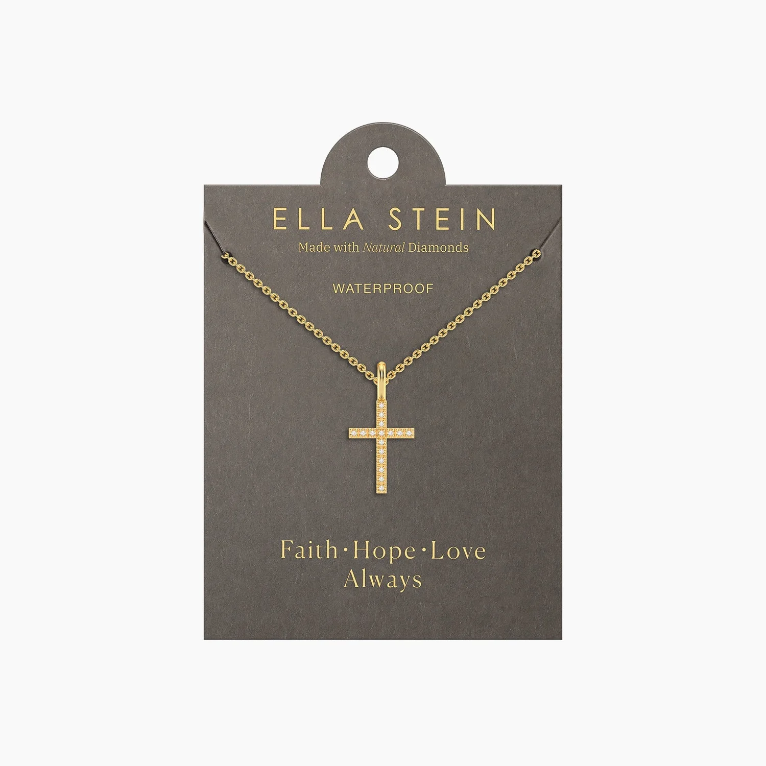 Waterproof Believe Cross Pendant Necklace - Image 2