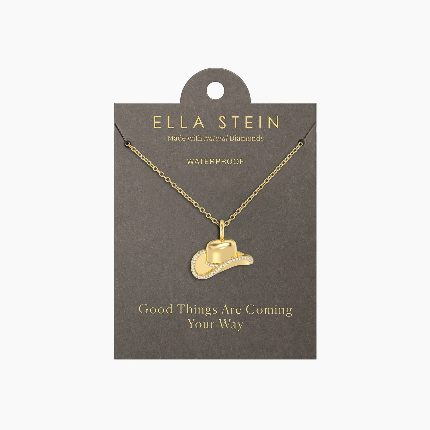 Waterproof Cowgirl Hat Pendant Necklace - Image 2
