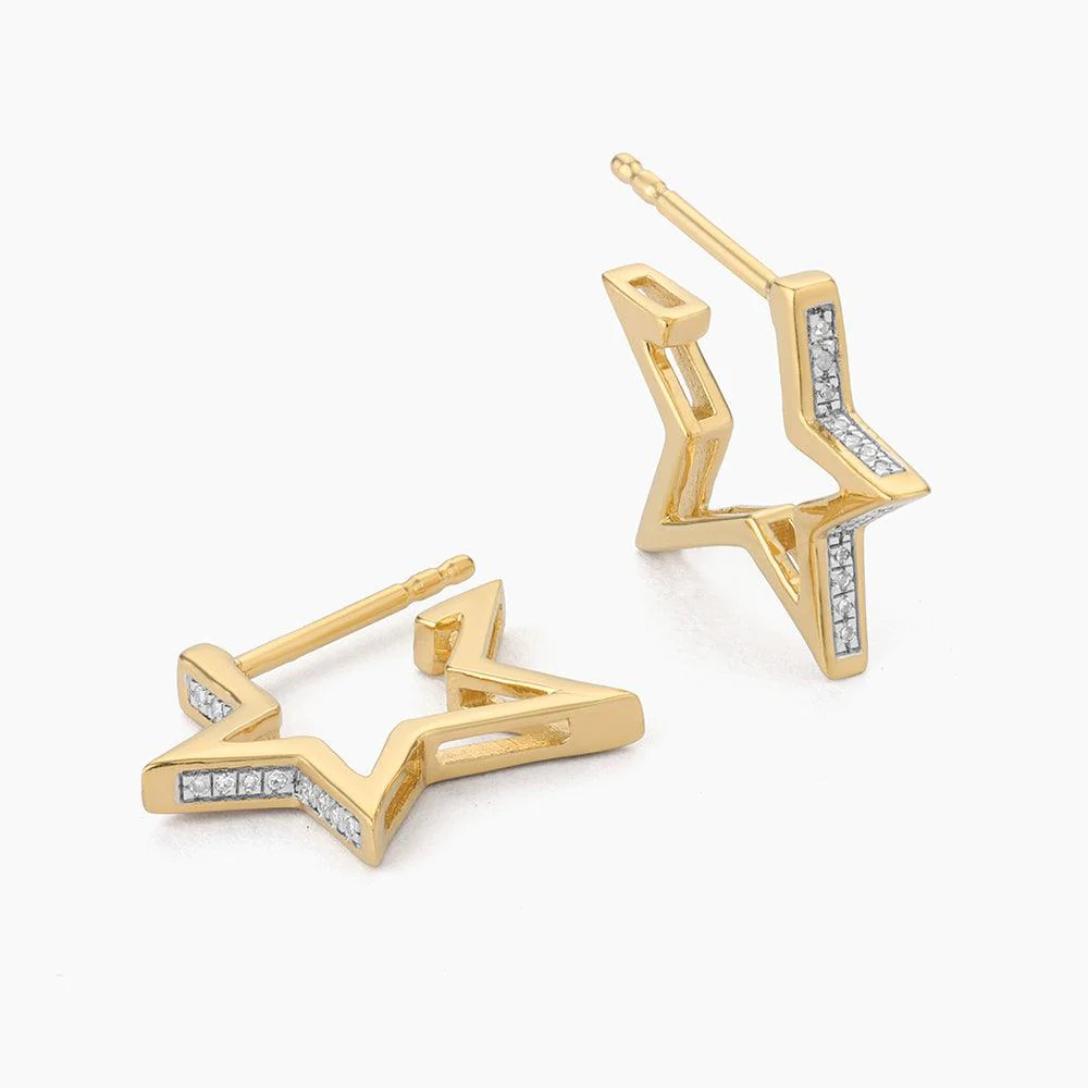 Waterproof I See Stars Hoop Earrings - Image 2