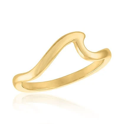 Wave Gold Layers Ring - Image 7