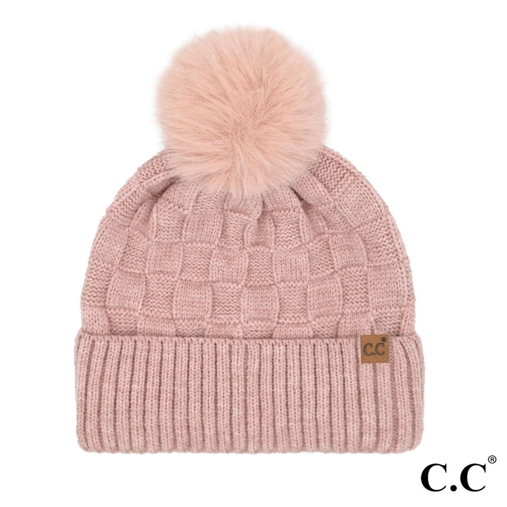 Weaving Texture Pom Beanie - Image 3