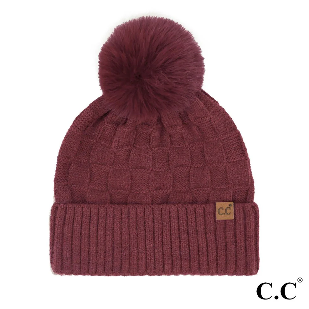 Weaving Texture Pom Beanie - Image 5