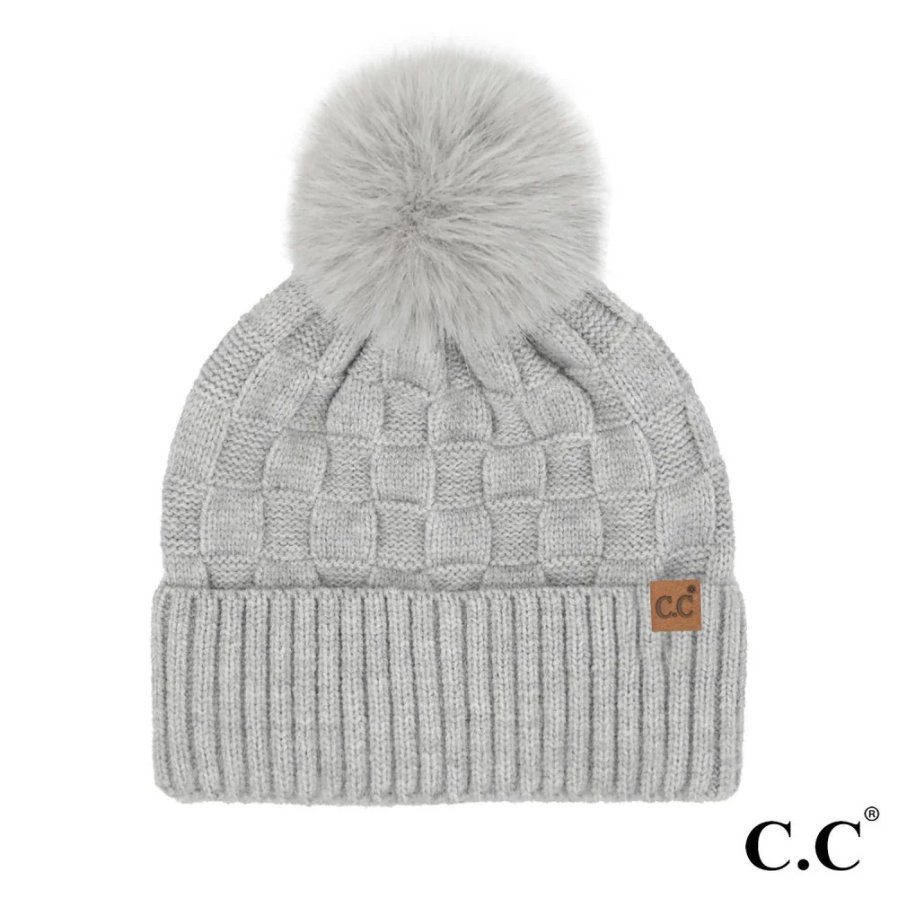Weaving Texture Pom Beanie - Image 6