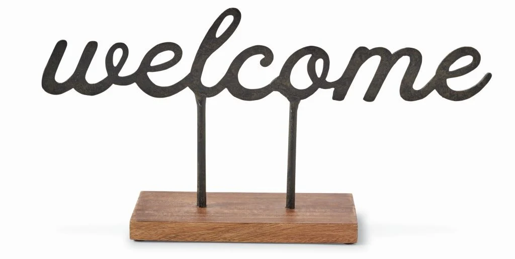WELCOME -SENTIMENT CAST IRON SITTER - Image 2