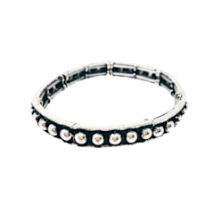 2.5" Western Metal Bubble Sretch Bracelet