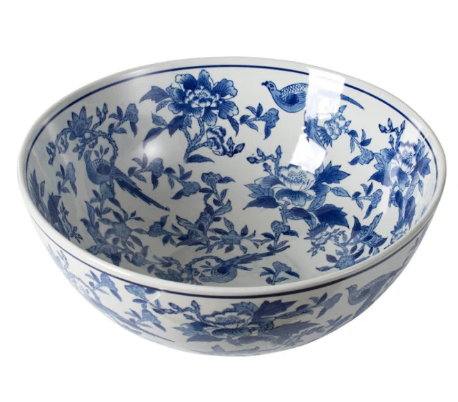 White and Blue Ceramic Bowl - Sold Individually - Image 4