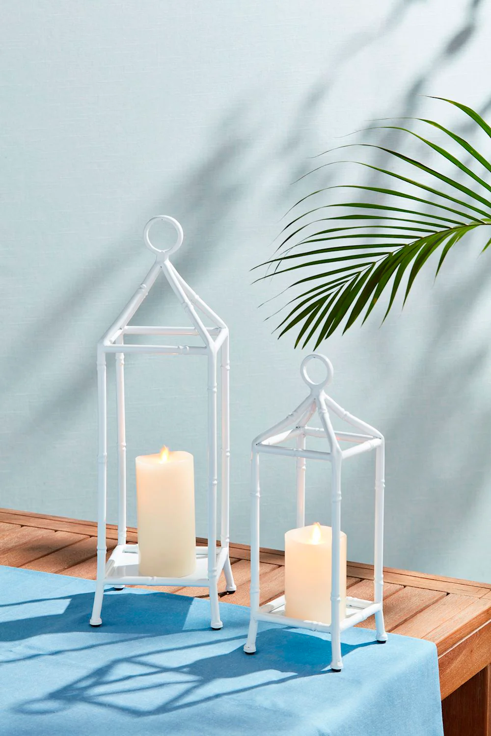White Bamboo Lantern - Image 2