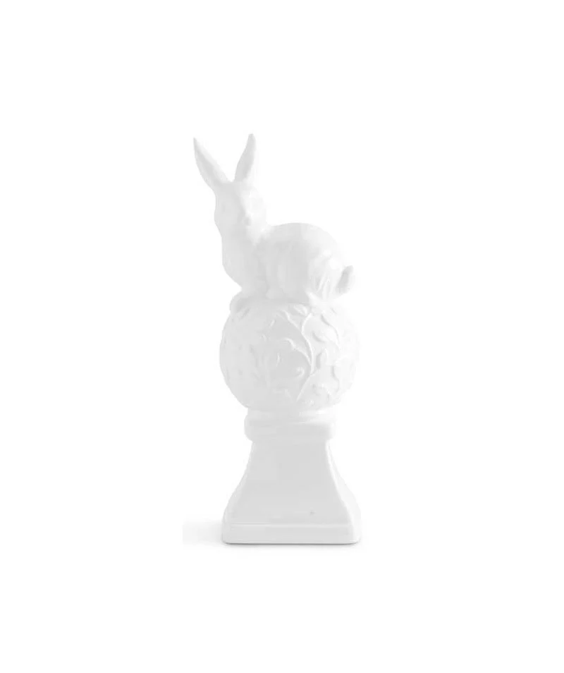 White Ceramic Finial Bunnies on Top - Sold Individually - Image 3