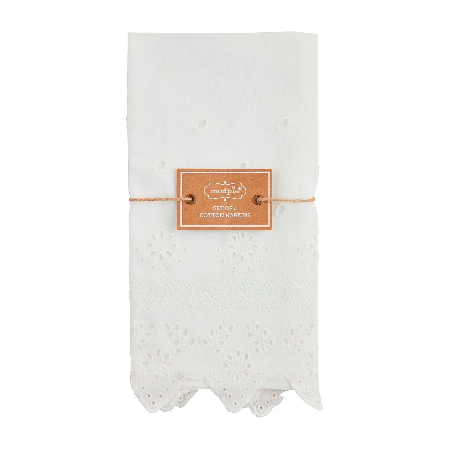 White Eyelet Napkin Set