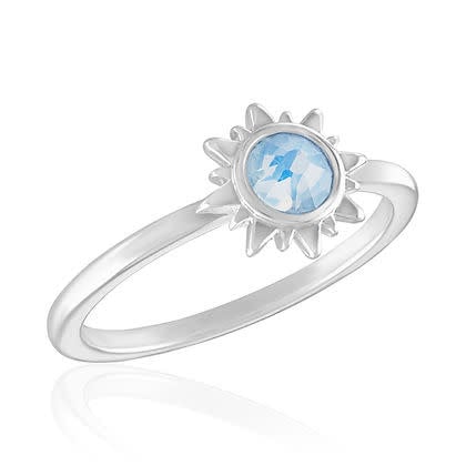 White Opal Sun Stack Ring - Image 2