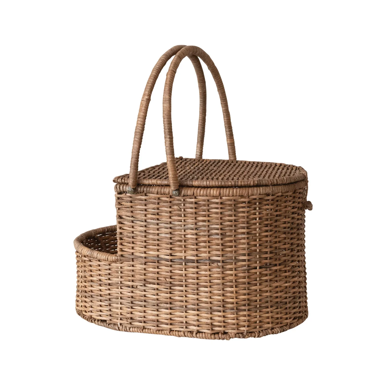 Wicker Picnic Basket with Handles - Image 3