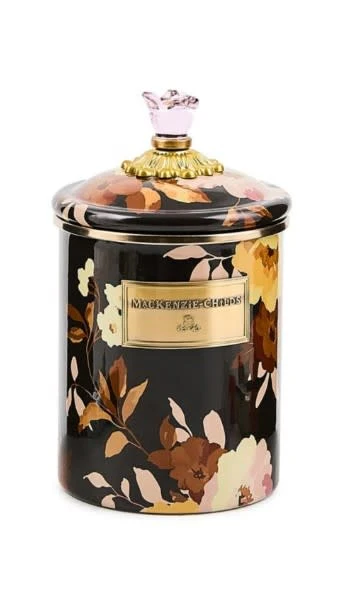 Wild Rose Brown Medium Canister