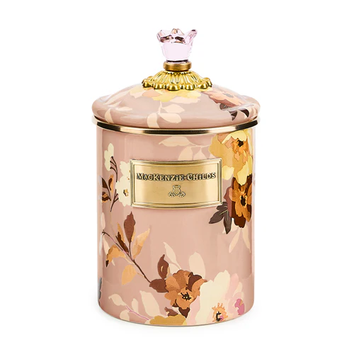 Wild Rose Mauve Canister - Medium
