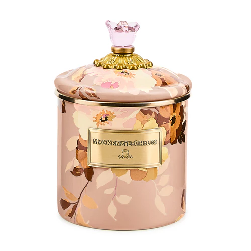 Wild Rose Mauve Canister - Small