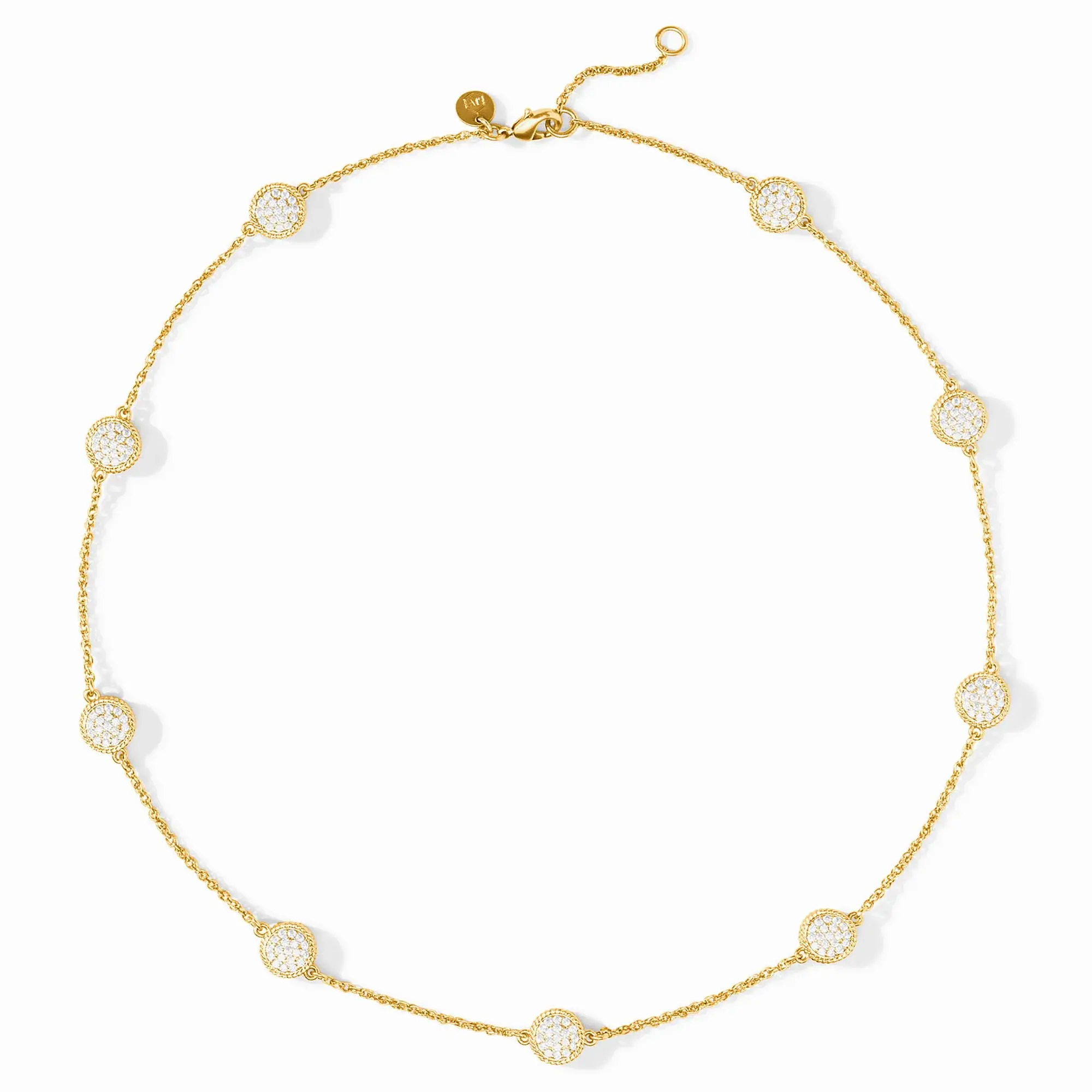 Windsor Delicate Station Necklace Pave Cubic Zirconia - Image 2