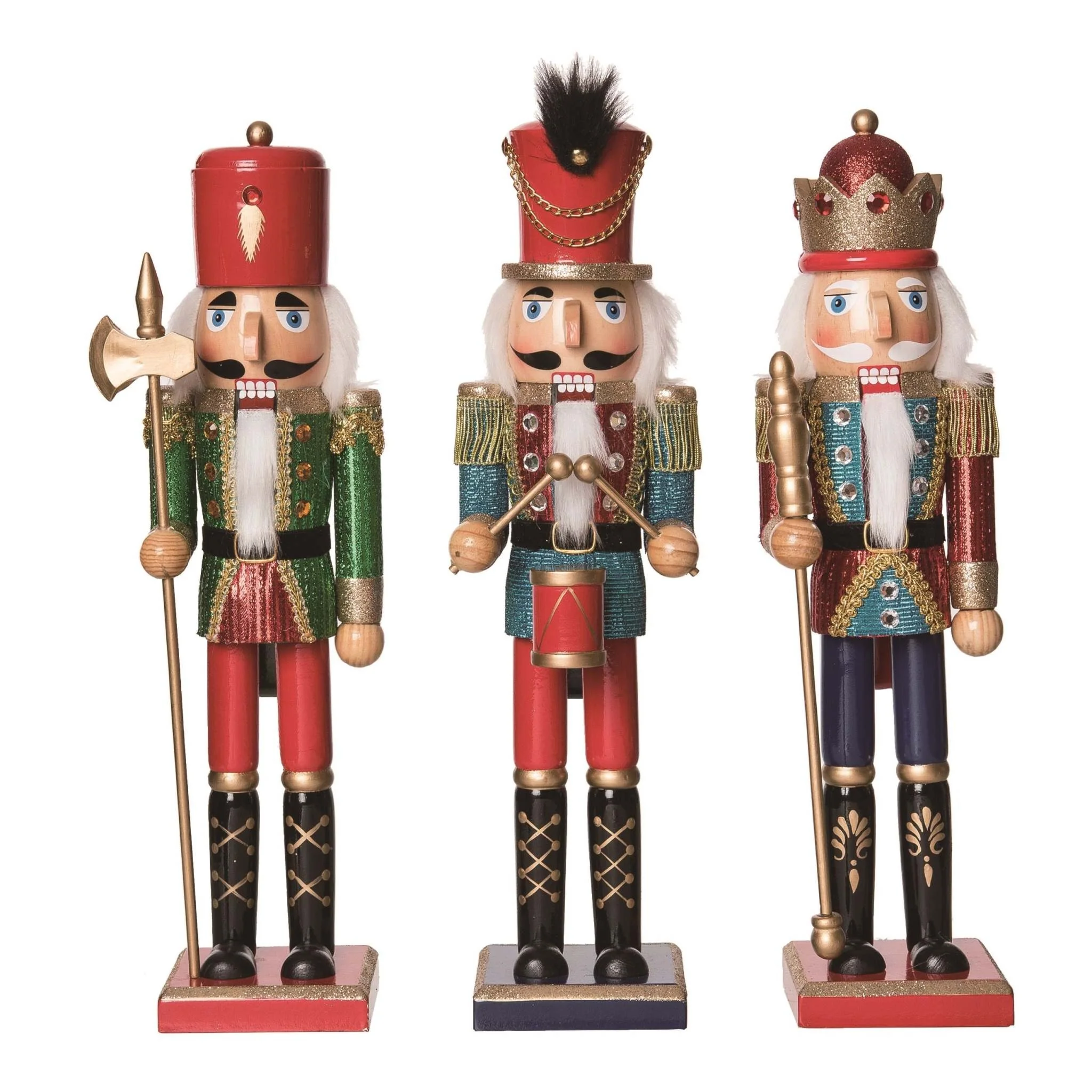 Wood Glitz & Glam Nutcracker