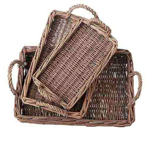 Woven Handled Trays