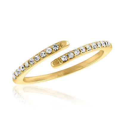 Wrap CZ Gold Layers Ring - Image 5
