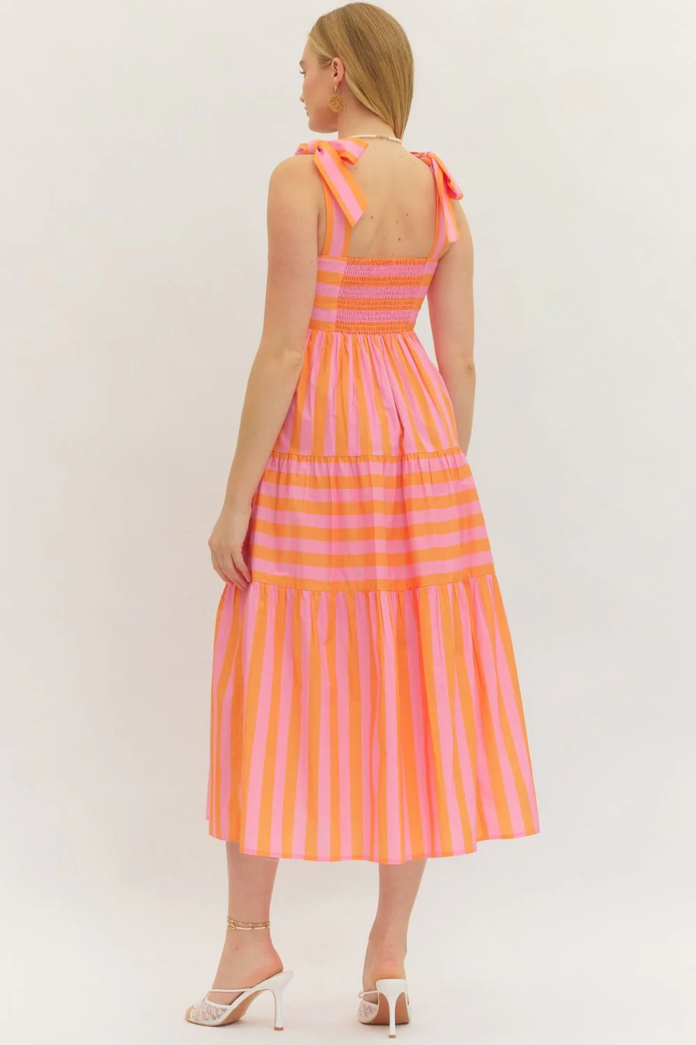 Zariyah Striped Sleeveless Midi Dress - Image 3