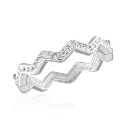 Zig-Zag Infinity Stack Ring - Image 8